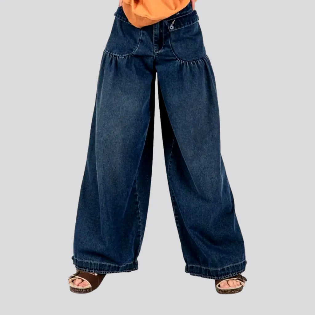 Party Jeans for Night Out -Comfortable mid rise baggy jeans for ladies