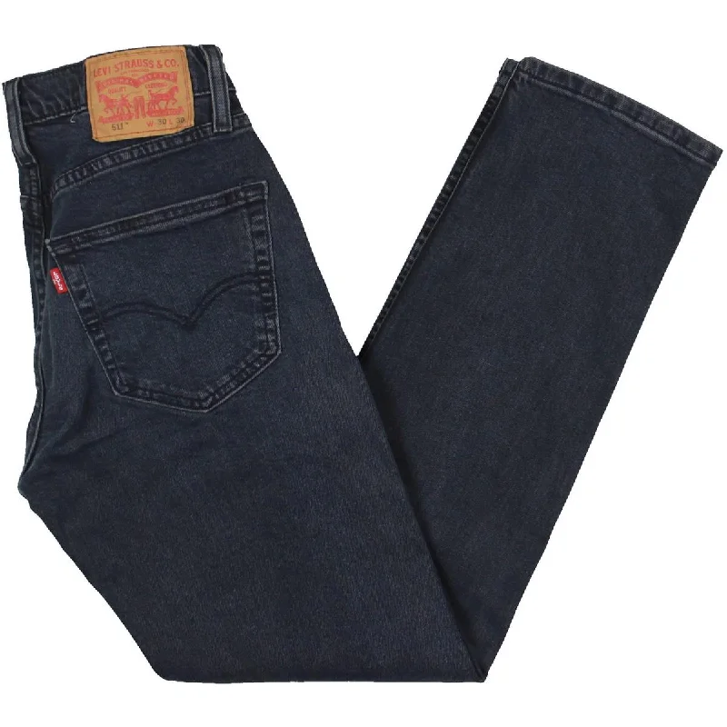 Fishing Jeans for Water -Levi Strauss & Co. Mens 511 Mid-Rise Dark Wash Slim Jeans