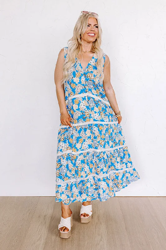 Plus size dresses for travel pack light always -San Fran Cafe Floral Maxi Dress Curves