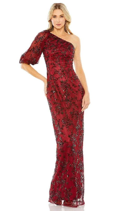 Plus size dresses with fitted bodices shape beautifully -Mac Duggal 5912 - Back Slit Sheath Evening Dress