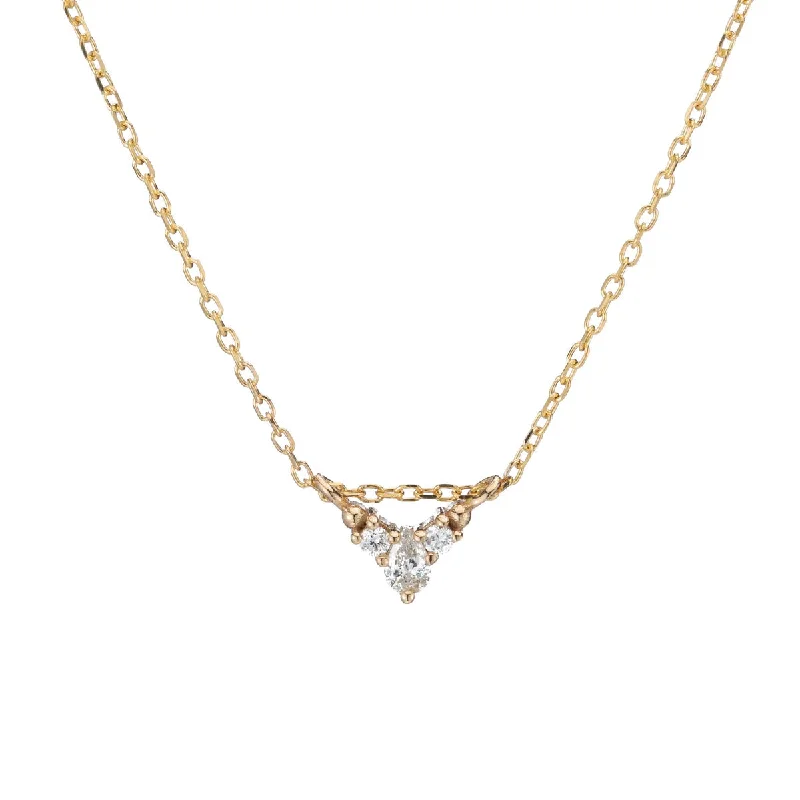 Necklaces and pendants with star-shaped designs for a whimsical, celestial touch-Diamond Peak Necklace