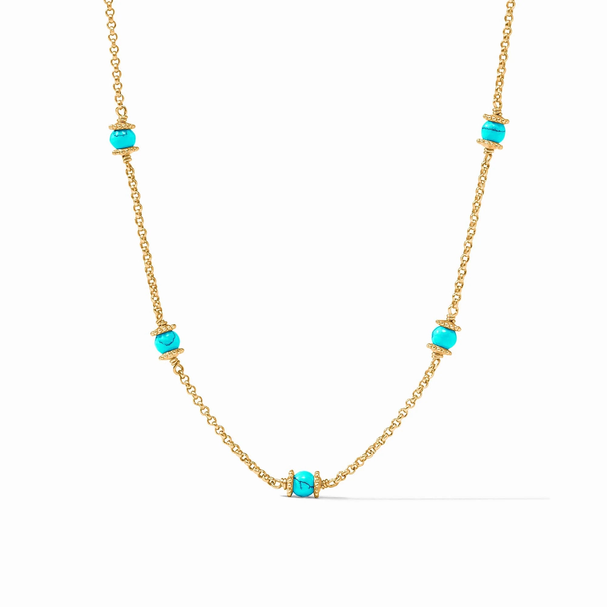 Best necklaces and pendants with adjustable chains for a customizable fit-Hydra Delicate Station Necklace in Turquoise