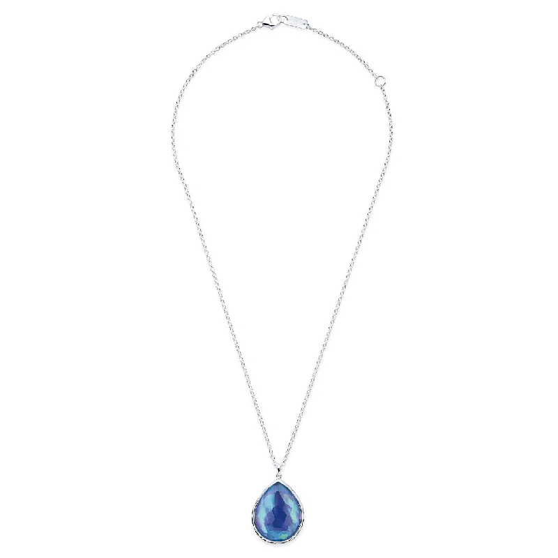 Best necklaces and pendants with minimalist pendants for a sleek, understated look-IPPOLITA Rock Candy Large Teardrop Pendant Necklace in Sterling Silver with Multi Stone