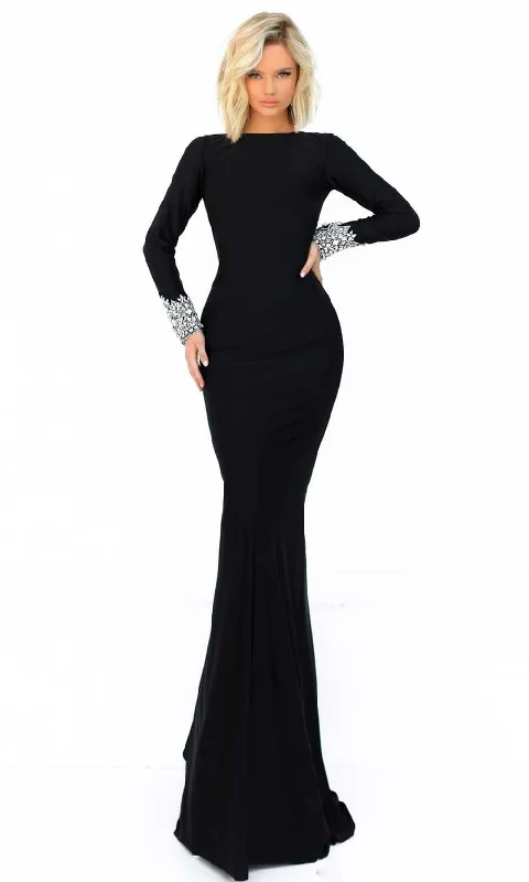 Plus size dresses with sleek designs suit all -Tarik Ediz - 51016 Jewel Fitted Evening Dress