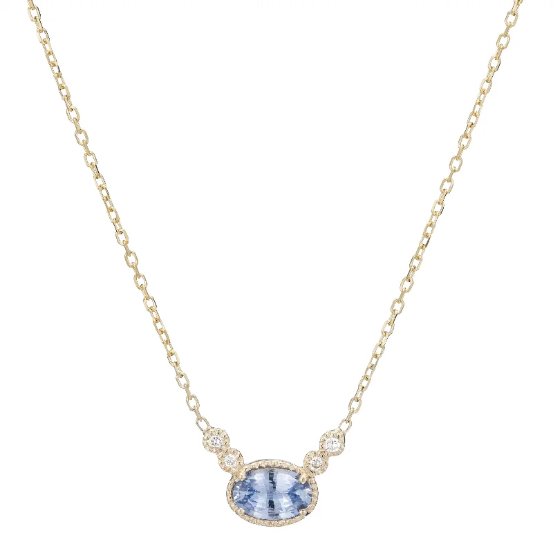 Personalized necklaces and pendants with initials for a customized and meaningful gift-Ceylon Sapphire Dew Necklace