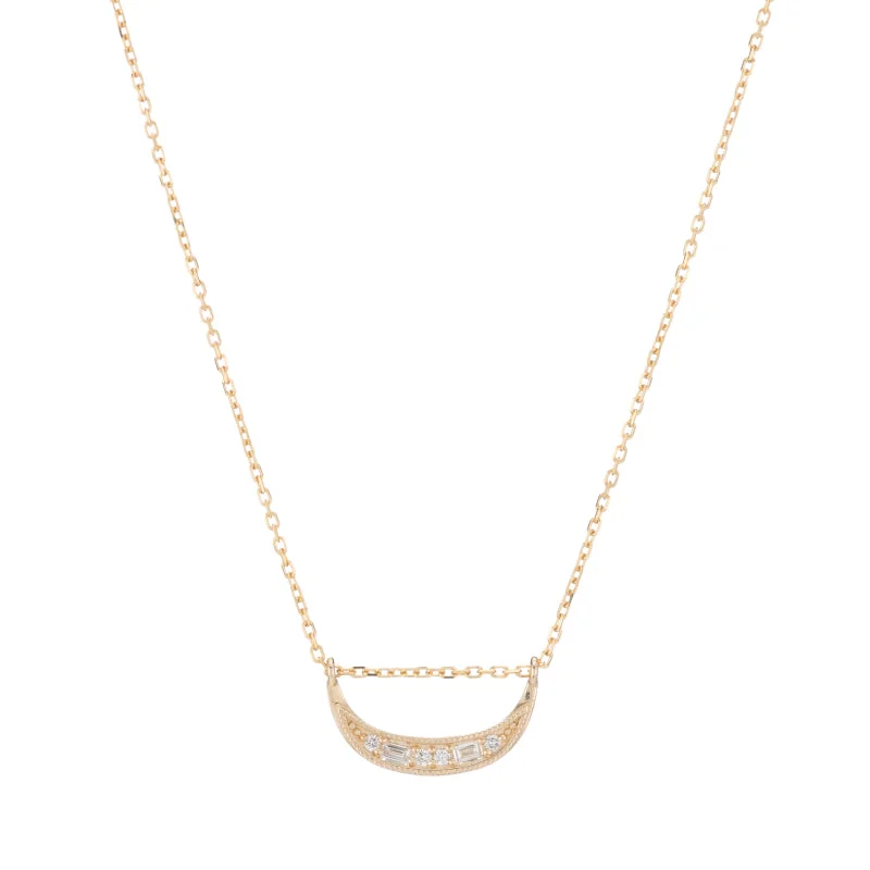 Necklaces and pendants with clear quartz for a pure and radiant look-Diamond Staccato Necklace