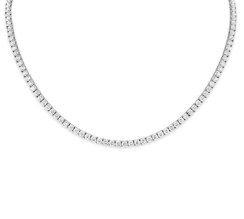 Beautiful necklaces and pendants with diamond-encrusted designs for maximum sparkle-Sabel Collection White Gold Diamond Eternity Necklace, 17"