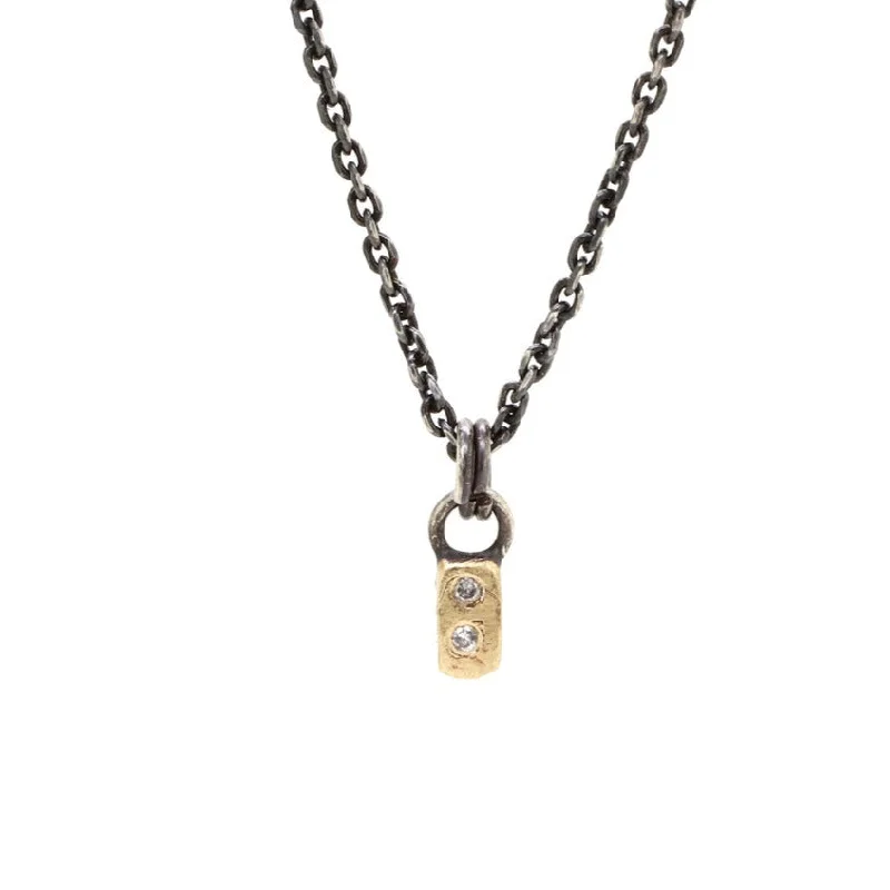 Beautiful necklaces and pendants with diamond-encrusted designs for maximum sparkle-NEW! Brick Pendant by Sasha Walsh