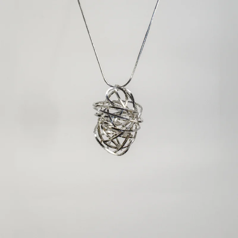 Necklaces and pendants with zodiac constellation designs for an astrological touch-NEW! Large Square Wire Nest Pendant in Sterling Silver by Rina Young