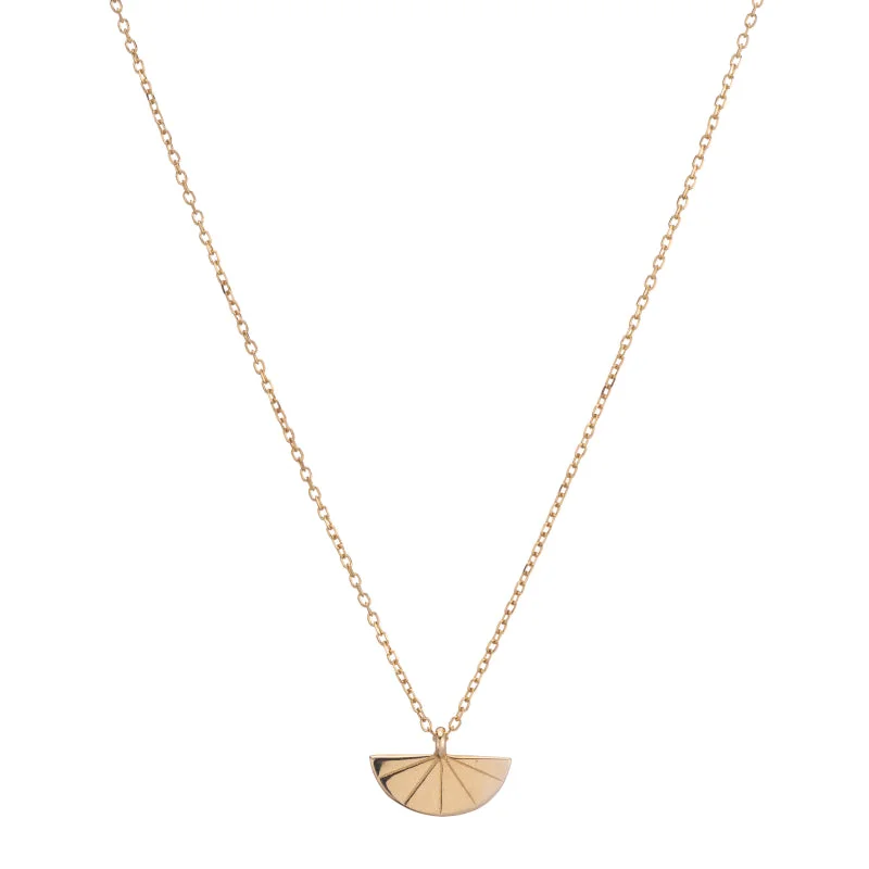 Best necklaces and pendants with silver chains for a sleek, timeless look-Deco Fan Necklace