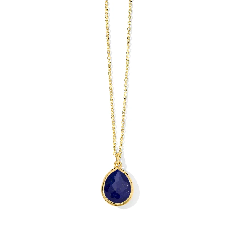 Beautiful necklaces and pendants with diamond-encrusted designs for maximum sparkle-IPPOLITA Rock Candy Mini Teardrop Pendant in Lapis Doublet