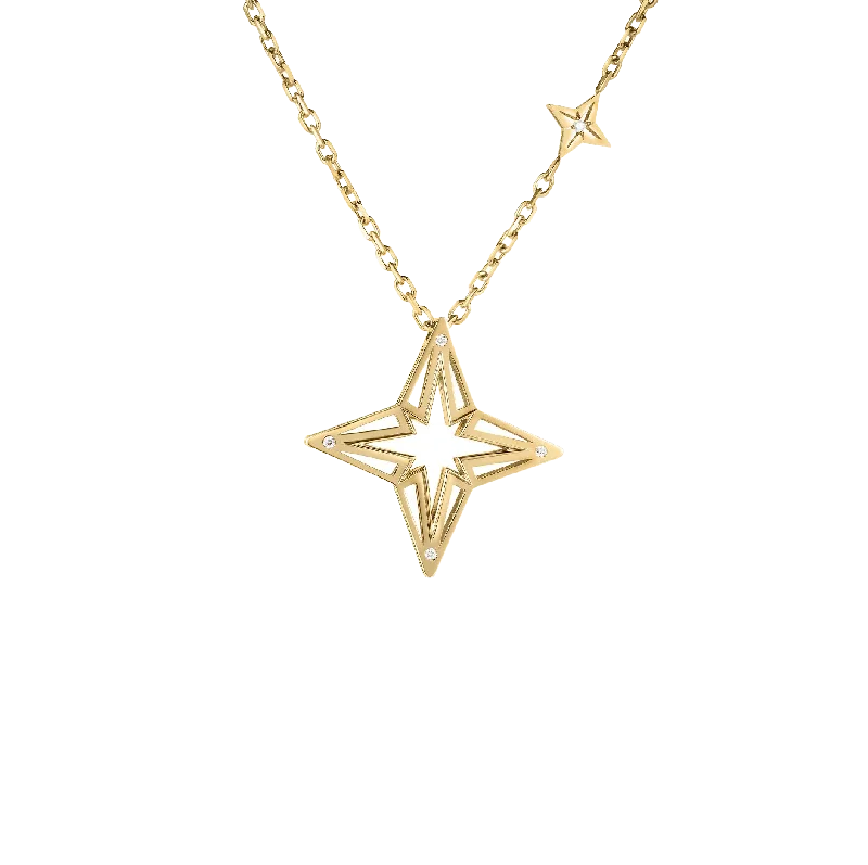 Necklaces and pendants with geometric pendants for a clean, contemporary design-Roberto Coin Princess Star Yellow Gold Star Necklace