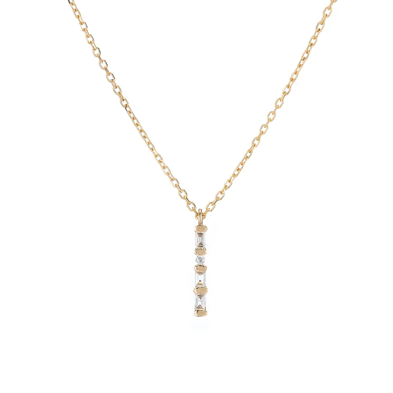 Layered necklaces and pendants for a trendy and fashionable stacked look-Diamond Solitude Necklace