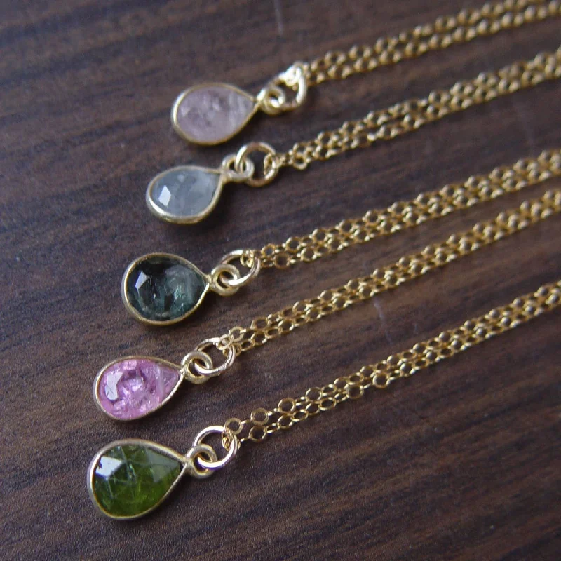 Necklaces and pendants with enamel accents for a colorful, eye-catching appearance-NEW! Petite Multi-Sapphire 14k Gold Filled Necklace by Friedasophie