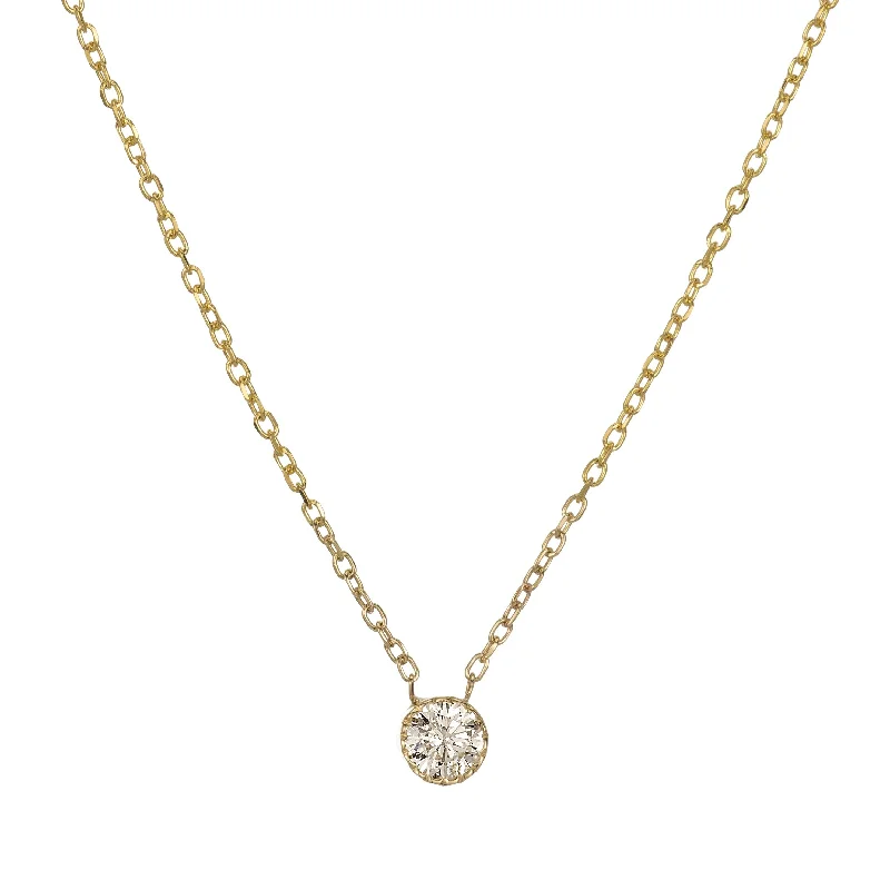 Elegant necklaces and pendants with infinity symbols for timeless designs-Champagne Diamond Magic Eye Necklace