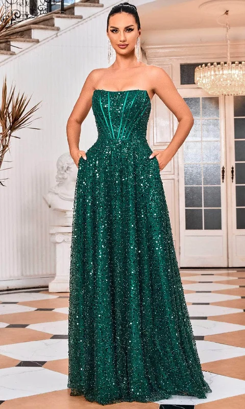 Plus size dresses with classic designs never fade -J'Adore Dresses J24022 - Sequin A-Line Prom Dress