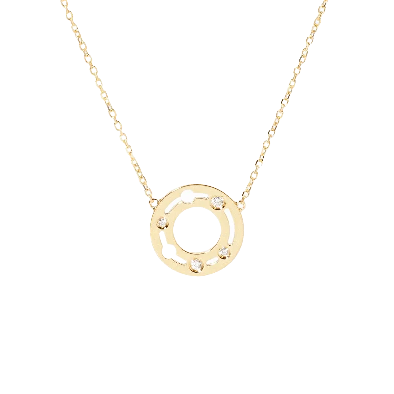 Necklaces and pendants with love knot designs for a romantic, meaningful symbol-Dinh Van Pulse Diamond Necklace