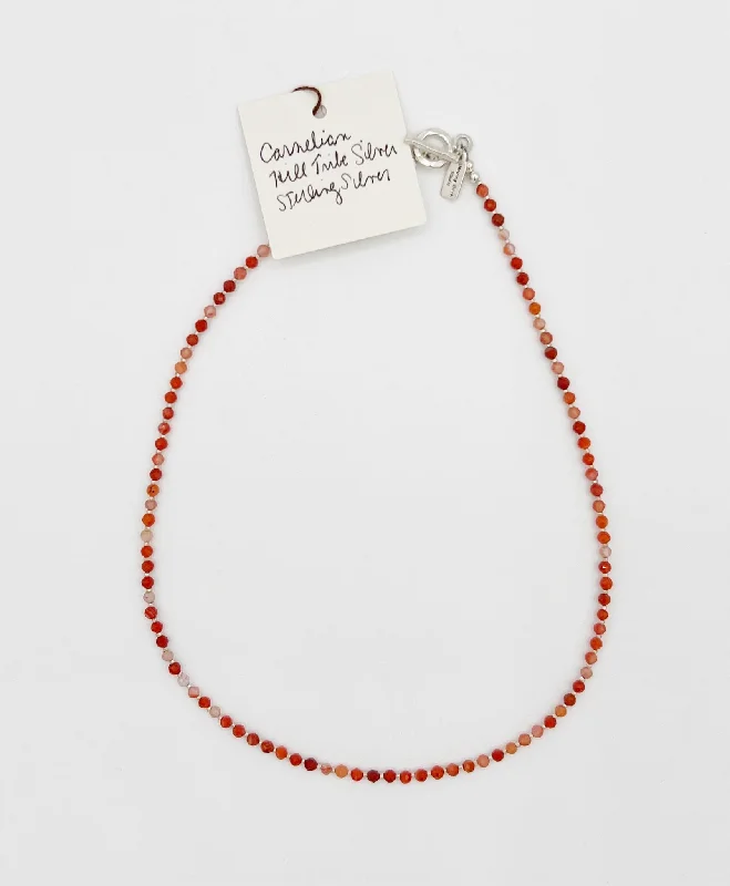 Stunning necklaces and pendants with chakra stones for healing and balance-Carnelian Hill Tribe and Sterling Silver Necklace