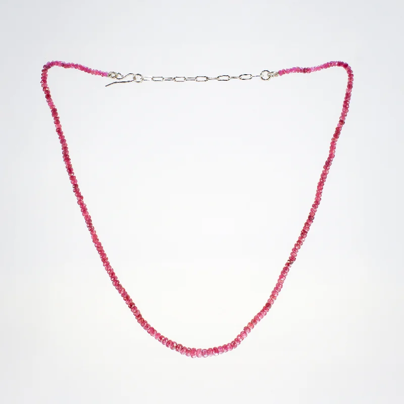 Best necklaces and pendants with personalized coordinates for a special keepsake-NEW! Faceted Ruby Beaded Necklace by Rina Young