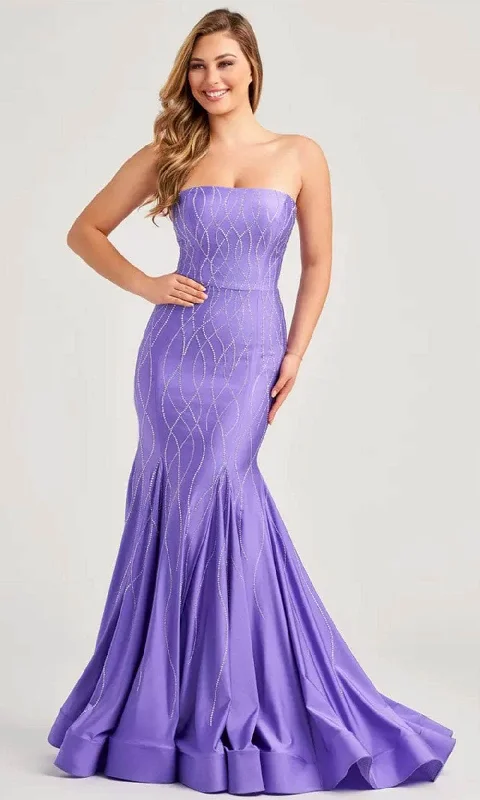 Plus size dresses with soft linings pamper skin -Colette By Daphne CL5106 - Beaded Mermaid Prom Dress