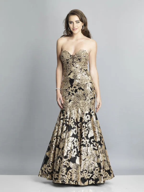 Plus size dresses featuring animal prints feel wild -Dave & Johnny - A6768 Sleeveless Beaded Lace Trumpet Evening Gown