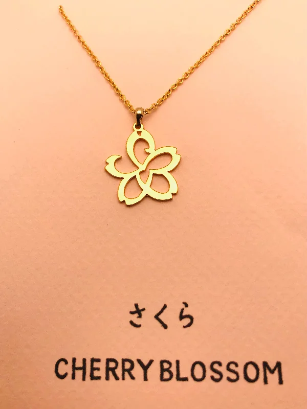 Necklaces and pendants with ocean-inspired designs for a refreshing, beachy feel-Cherry Blossom Hiragana petit Necklace