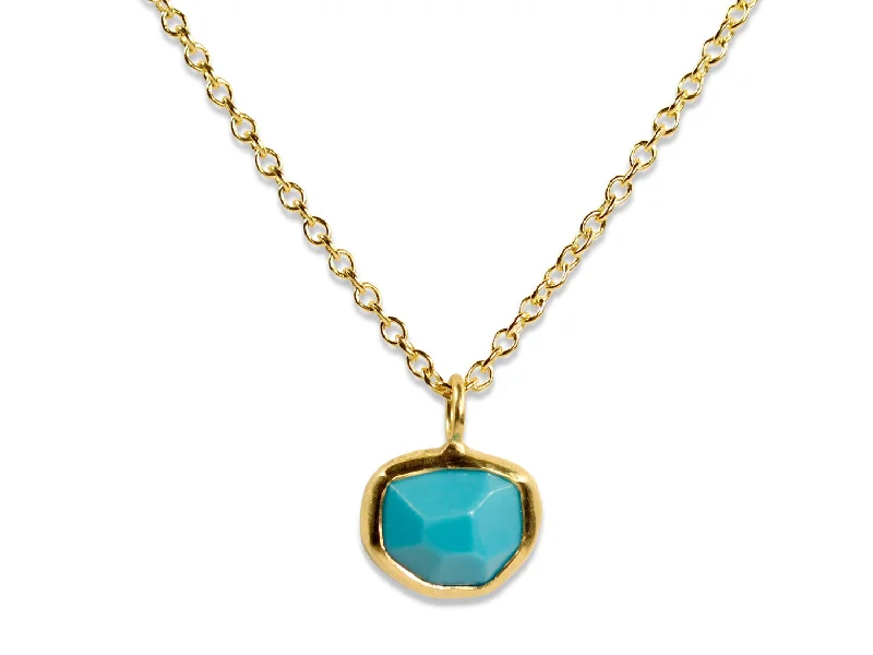 Best necklaces and pendants with opal and gold for a vibrant, luxurious contrast-Bezel Set Turquoise Pendant Necklace