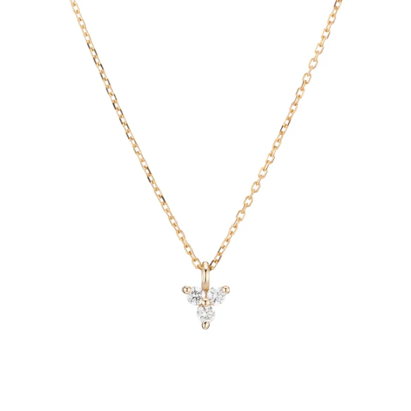 Necklaces and pendants with leaf-shaped designs for an earthy, organic feel-Diamond Triad Necklace