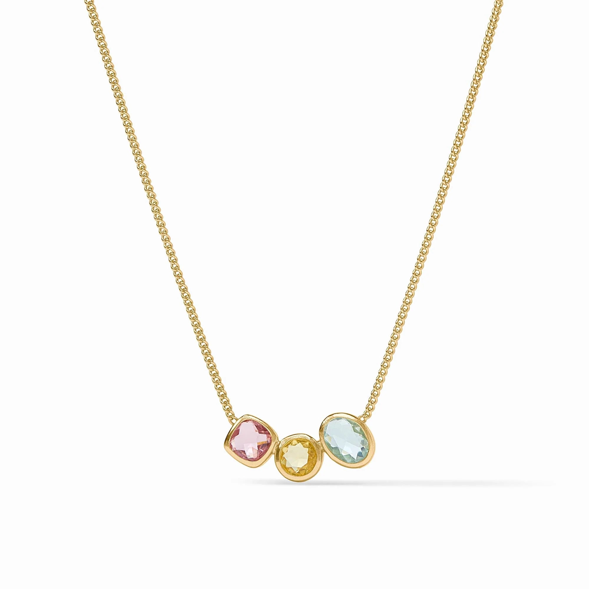 Necklaces and pendants with crescent moon designs for a celestial and mystical feel-Kaleidoscope Delicate Necklace in Multi Stone