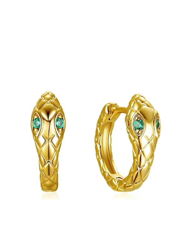 Hoop earrings with twisted metal designs for a dynamic and modern style-18k Gold Textured Motif Earrings