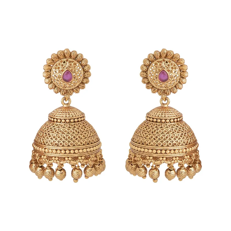 Best hoop earrings with rose gold for a romantic and warm aesthetic-Antique Earring 157624