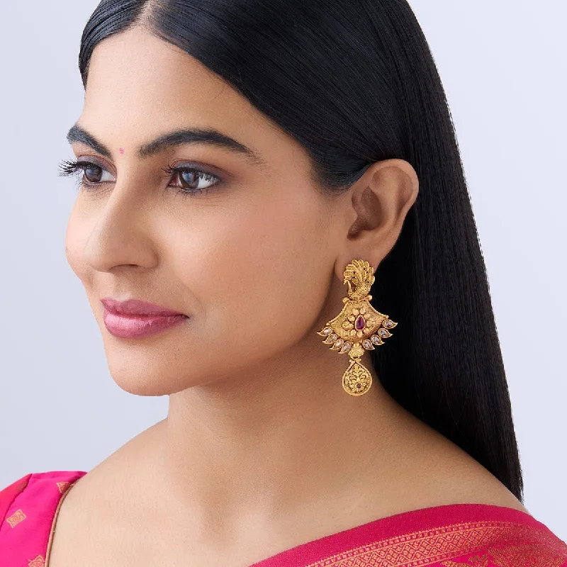 Hoop earrings with gold accents for a warm, elegant statement piece-Antique Earring 160739