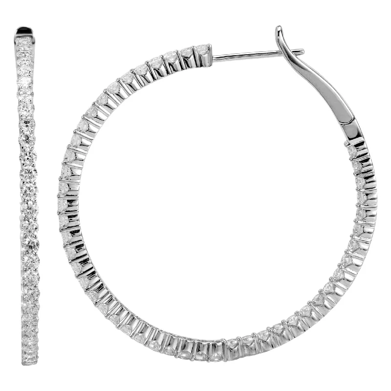 Hoop earrings with removable pendants for a versatile and customizable accessory-Big Lab Diamond Hoops