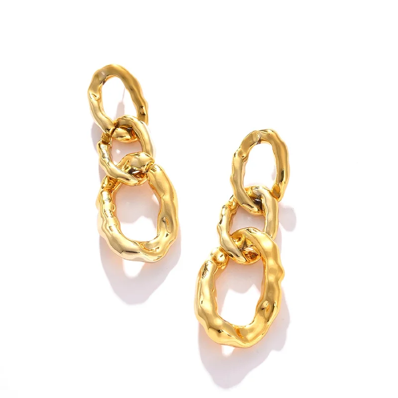 Best hoop earrings with baroque pearls for a luxurious and elegant vibe-Gold Color Designer Drop Earring For Women's