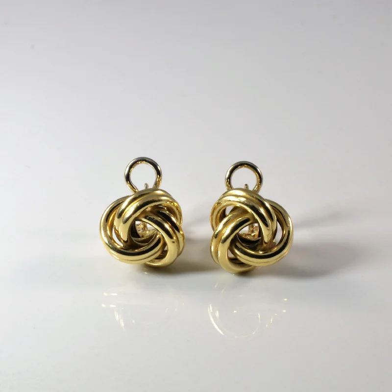 Hoop earrings with a chunky design for a bold and trendy statement-Large Love Knot Studs |