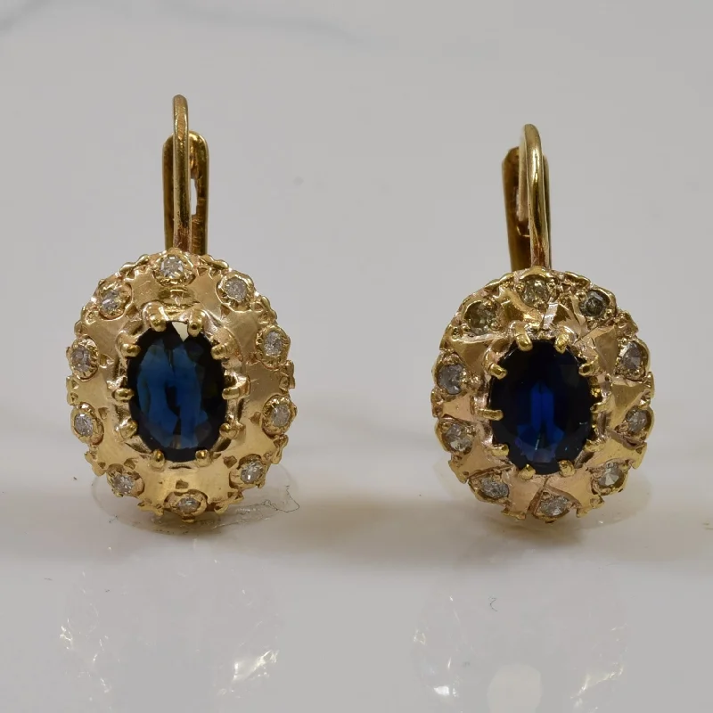 Hoop earrings with satin finishes for a smooth and elegant appearance-1930s Sapphire & Diamond Hook Earrings | 2.50ctw, 0.30ctw |