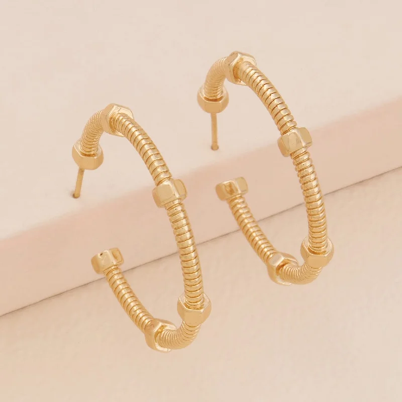 Hoop earrings with luxe velvet finishes for a rich and luxurious touch-Trendy Earring 159059