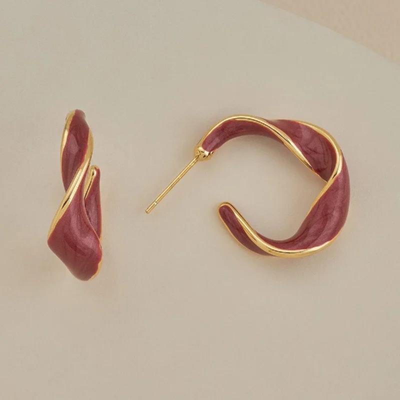 Hoop earrings with multi-tone finishes for a colorful and layered effect-Trendy Earring 163010