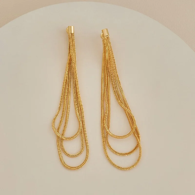 Best hoop earrings with gold-plated finishes for an affordable luxury vibe-Trendy Earring 163116