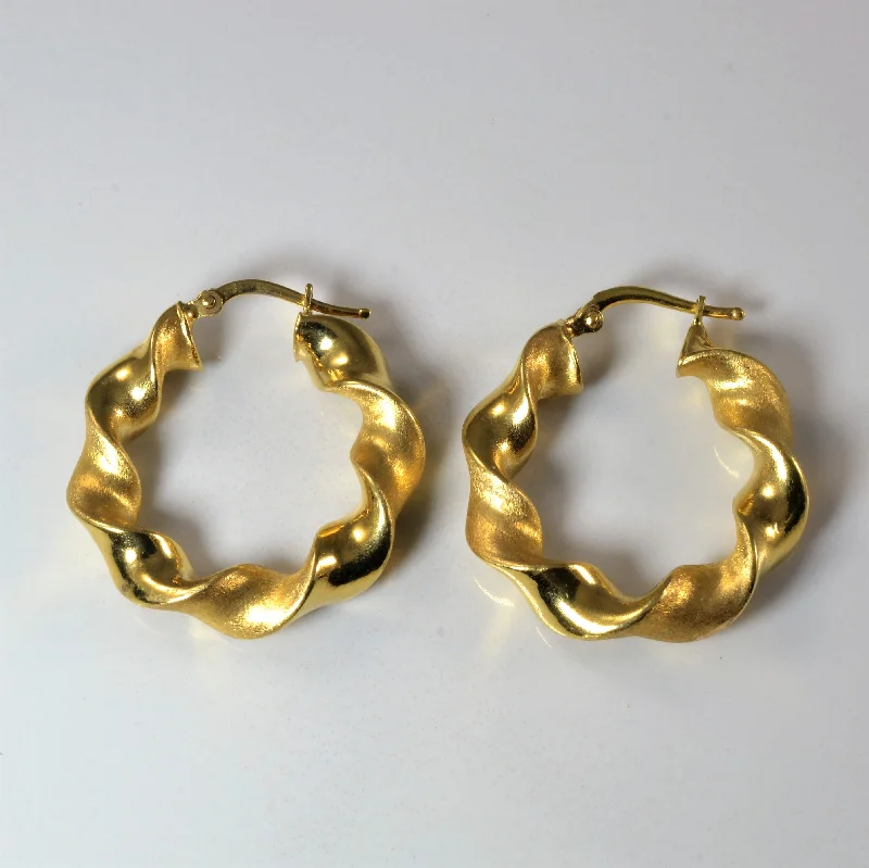 Lightweight hoop earrings for comfortable and all-day wear-Twisted Hoop Earrings |