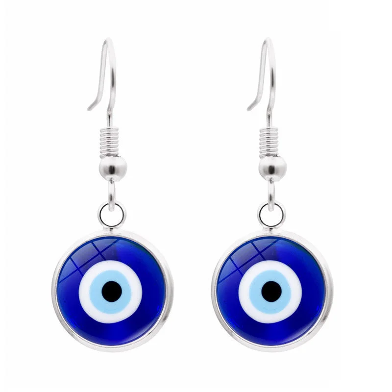 Best hoop earrings with minimal embellishments for a sleek and modern look-Wholesale Evil Eye Metal Earrings