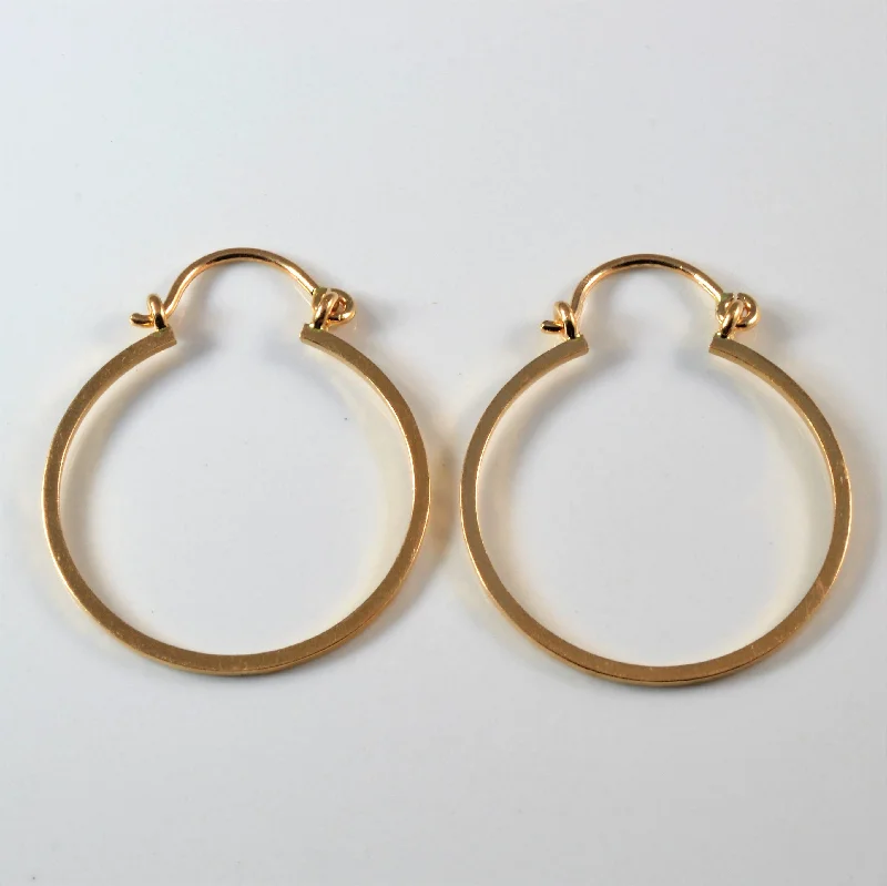 Best hoop earrings with minimalist designs for a clean and modern aesthetic-Yellow Gold Hoop Earrings |