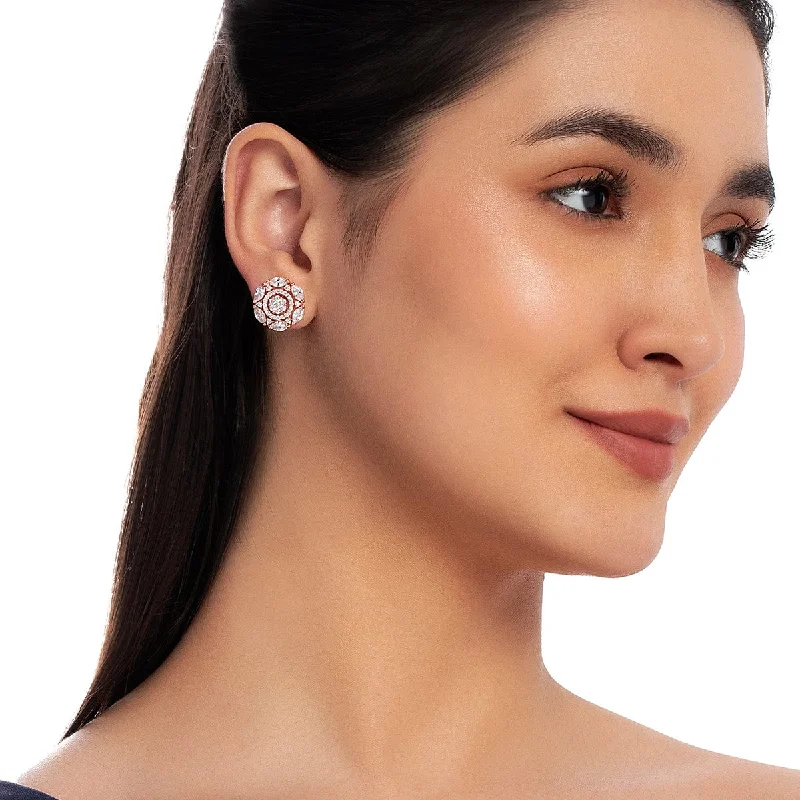 Best hoop earrings with infinity designs for a timeless and meaningful symbol-Zircon Earring 149114