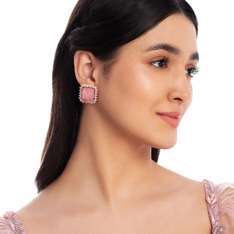 Large hoop earrings for a bold and statement-making fashion accessory-Zircon Earring 154279