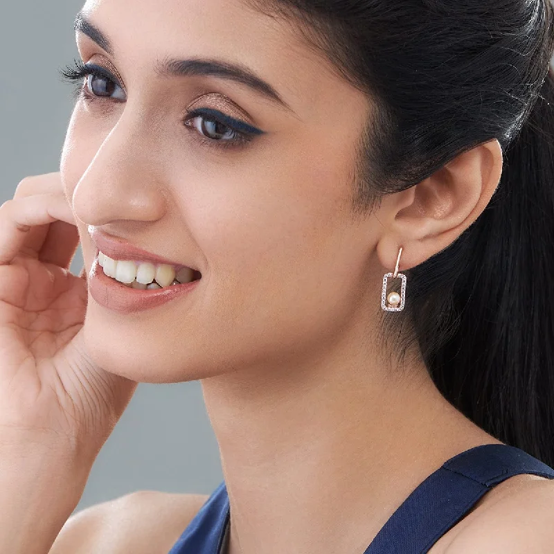 Best hoop earrings with custom engravings for a personalized and meaningful gift-Zircon Earring 155291