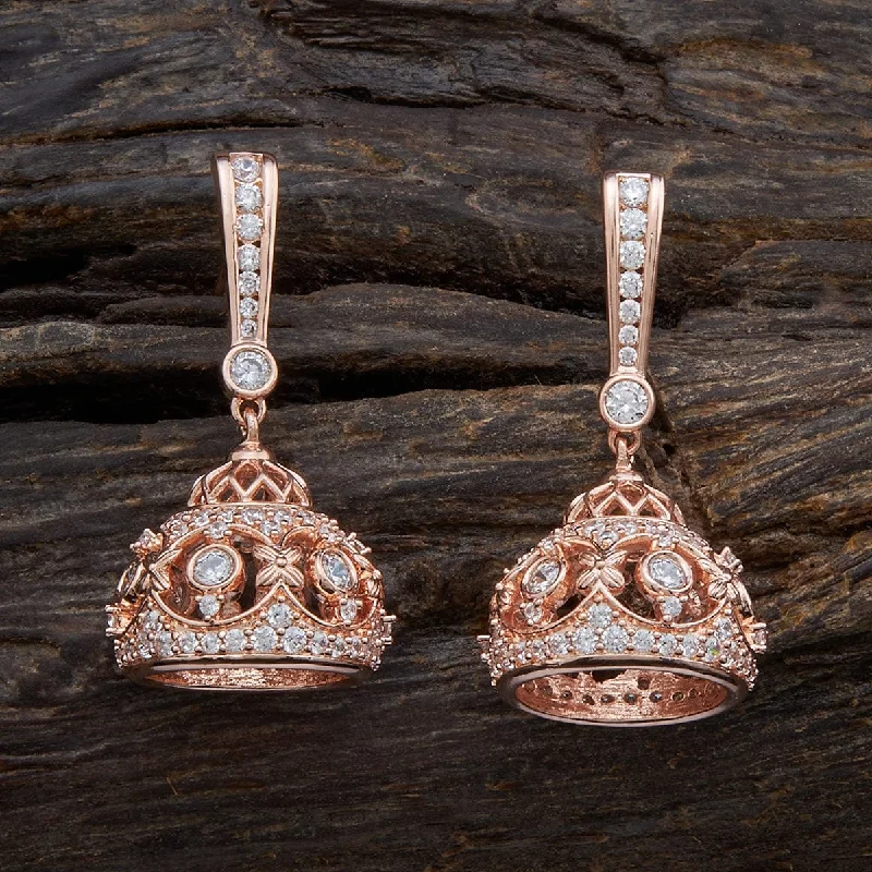 Best hoop earrings with braided leather for a rustic, stylish finish-Zircon Earring 156610