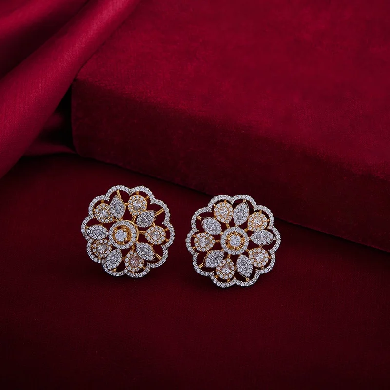 Best hoop earrings with gold for a luxurious and timeless look-Zircon Earring 162183